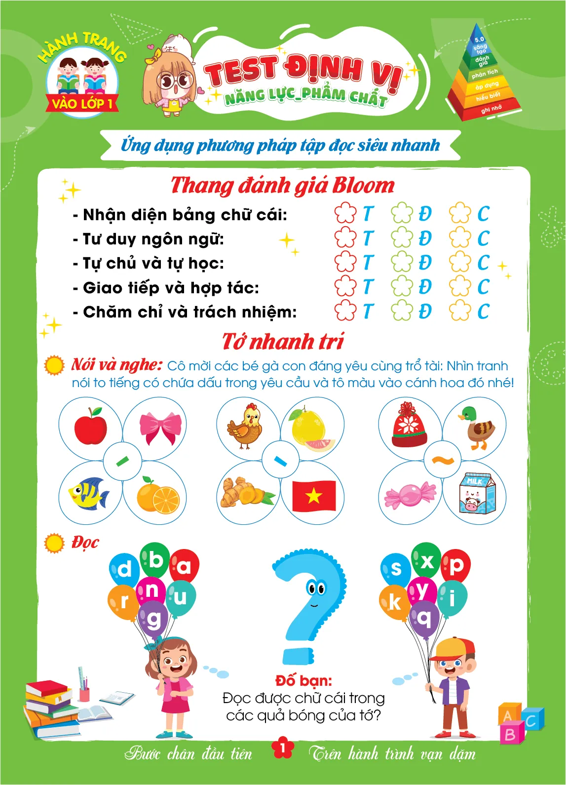 Luyện đọc Đánh vần Tư duy – Ngôn ngữ (bìa xanh) — ảnh 2