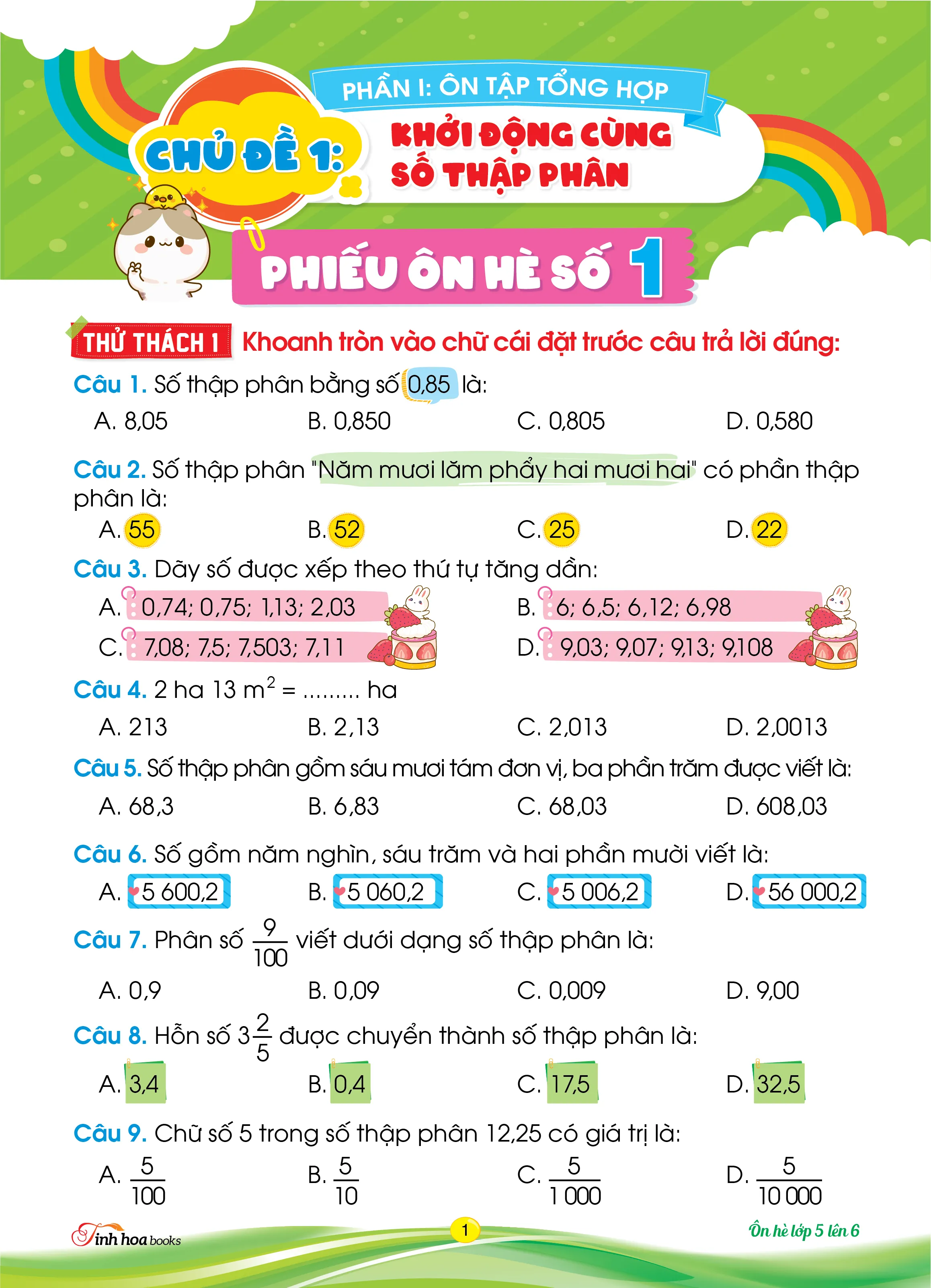 Cùng em bồi dưỡng Ôn hè Toán lớp 5 lên lớp 6 — ảnh 2