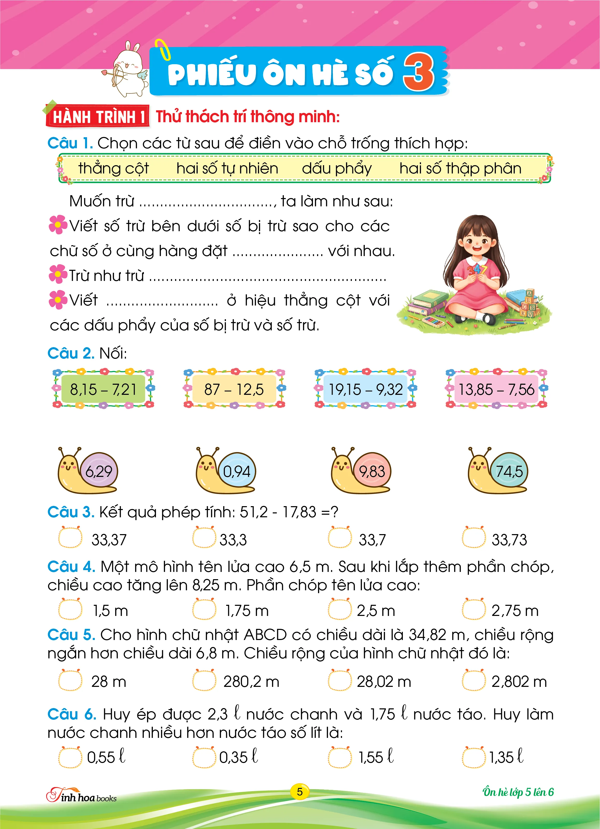 Cùng em bồi dưỡng Ôn hè Toán lớp 5 lên lớp 6 — ảnh 6