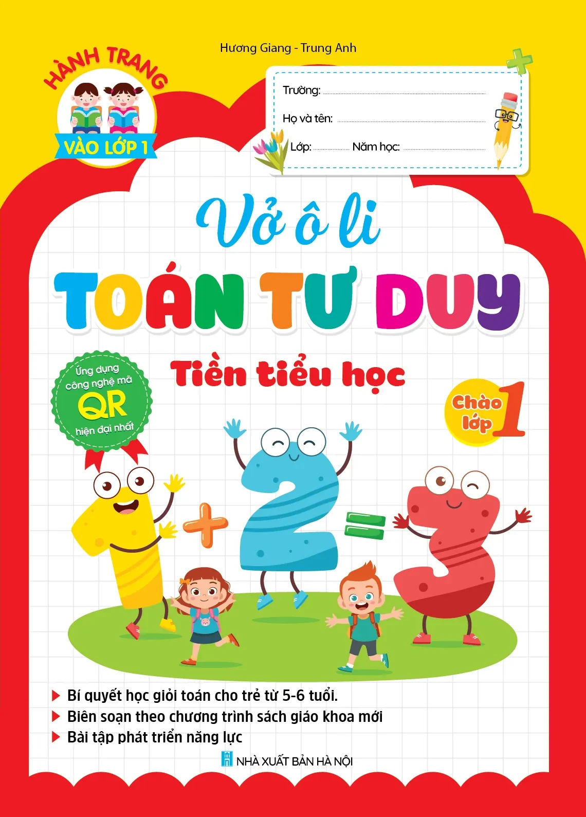 Vở ô li Toán tư duy Tiền tiểu học (bìa đỏ) – sách giáo dục cho bé