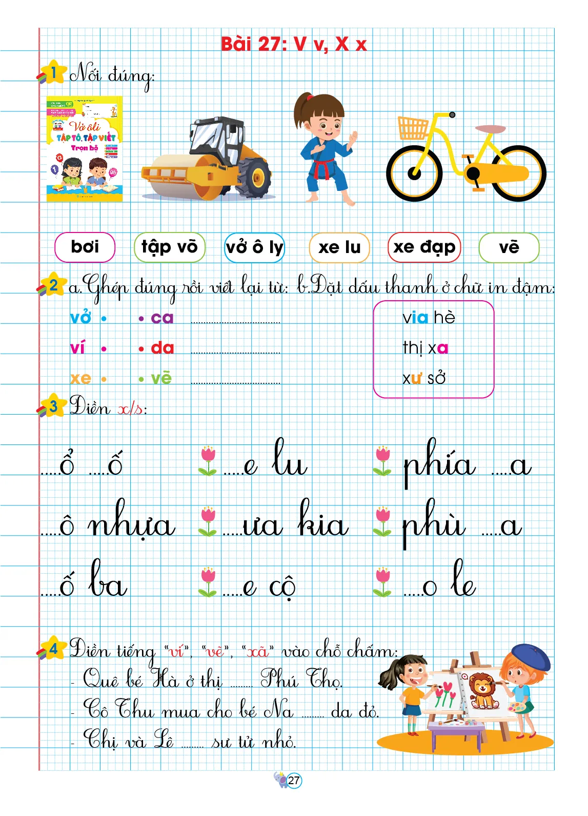 Vở ô li bài tập Tiếng Việt tăng cường tập 1 (Kết nối) — ảnh 4